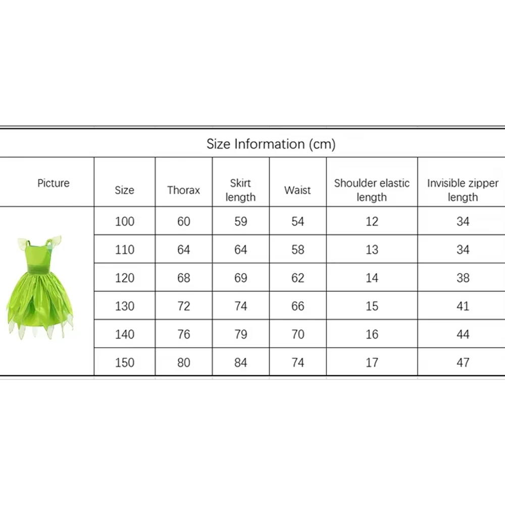 Girls Fairy Costume Dress Halloween Costumes Green Fancy Summer Dresses Princess Cosplay Carnival Party 3 4 5 6 7 8 Years