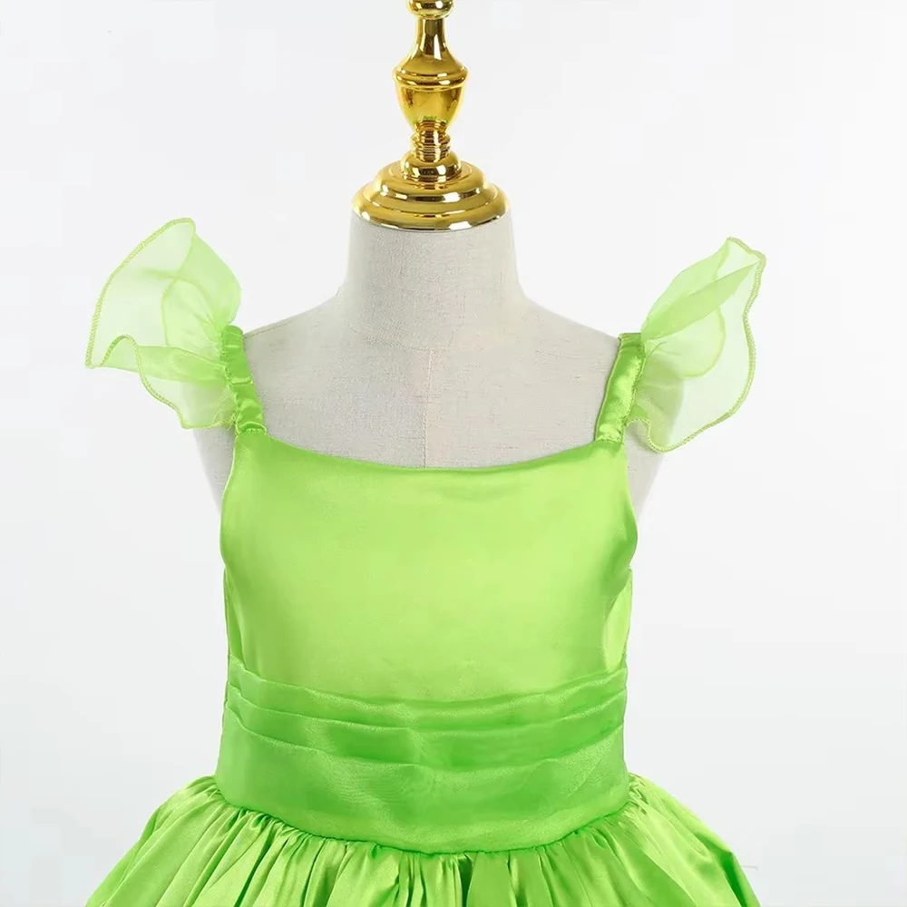 Girls Fairy Costume Dress Halloween Costumes Green Fancy Summer Dresses Princess Cosplay Carnival Party 3 4 5 6 7 8 Years
