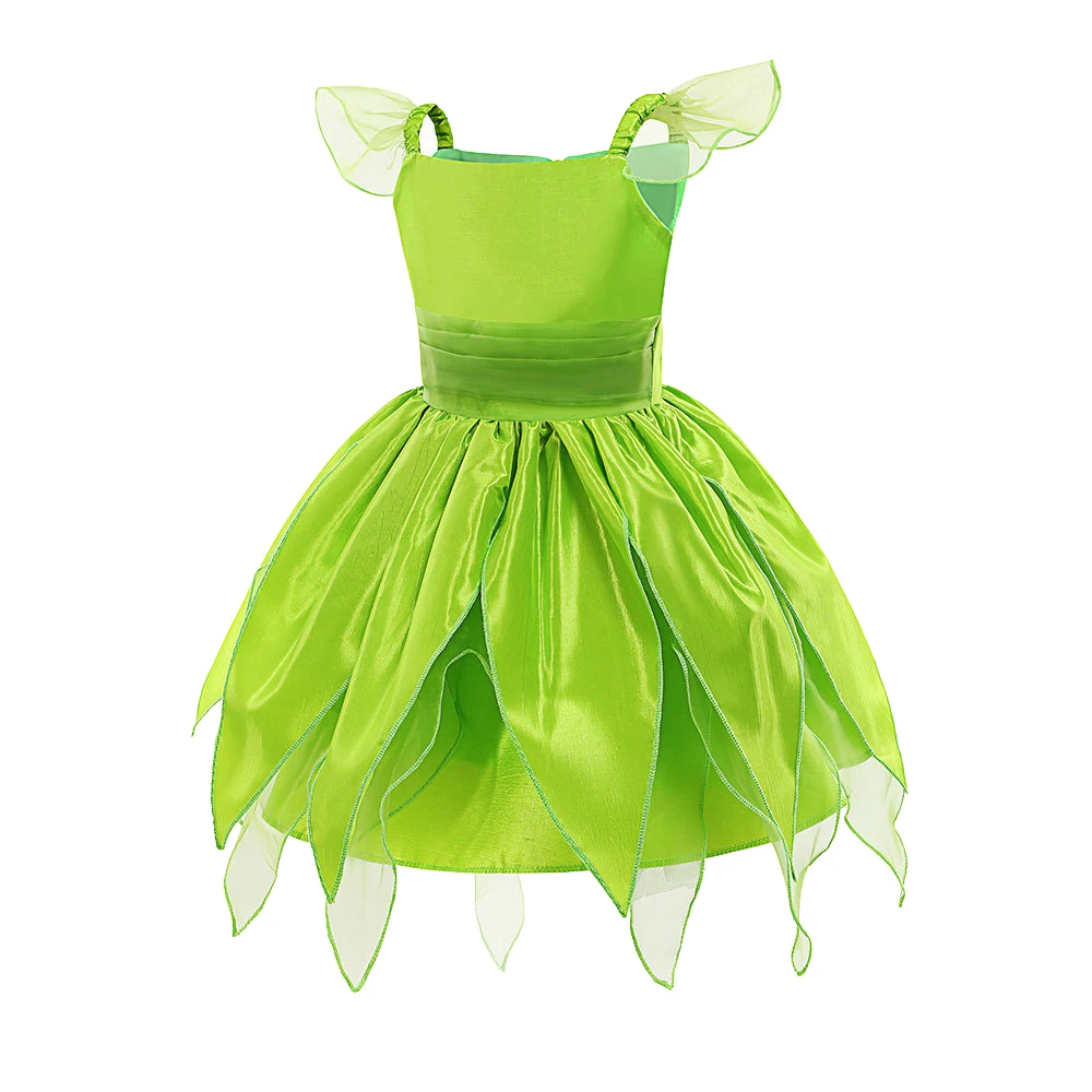 Girls Fairy Costume Dress Halloween Costumes Green Fancy Summer Dresses Princess Cosplay Carnival Party 3 4 5 6 7 8 Years