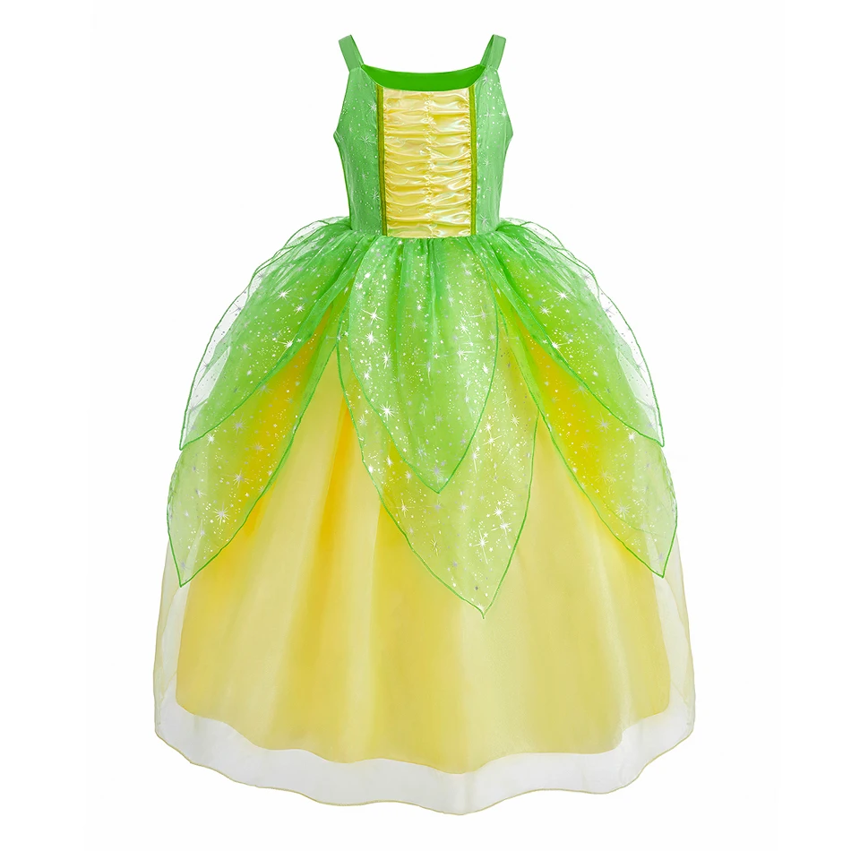Girls Princess Dress Kids Cosplay Costume Fancy Tulle Ball Gown Children Halloween Birthday Party Role Play Disguise Book Week
