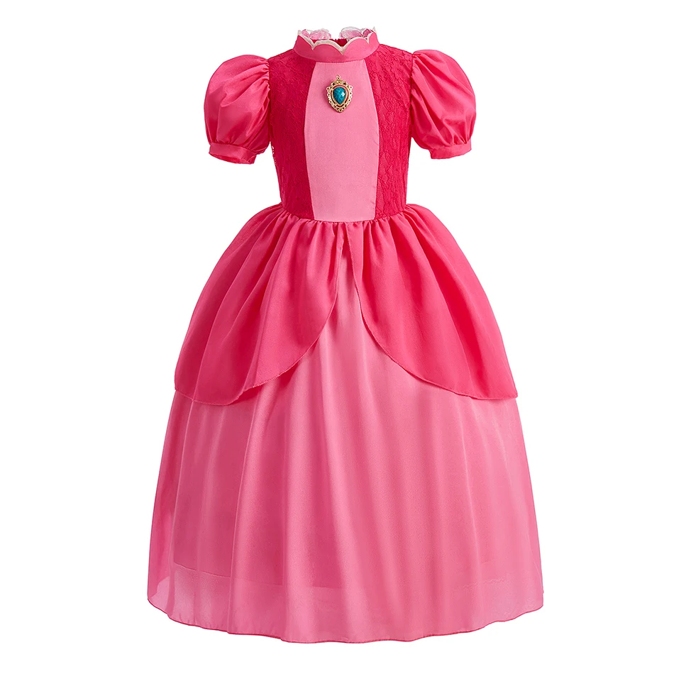 Girls Princess Dress Kids Cosplay Costume Fancy Tulle Ball Gown Children Halloween Birthday Party Role Play Disguise Book Week