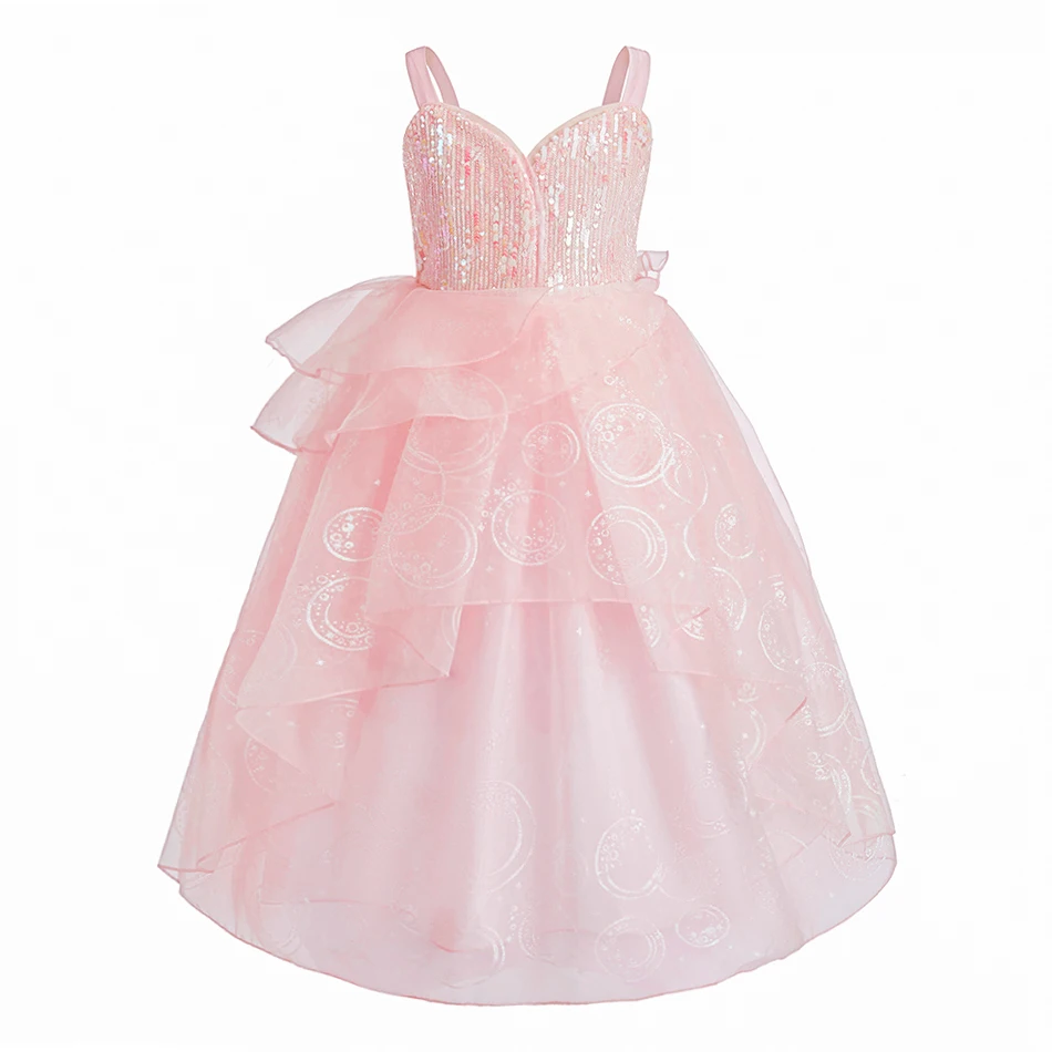 Girls Princess Dress Kids Cosplay Costume Fancy Tulle Ball Gown Children Halloween Birthday Party Role Play Disguise Book Week