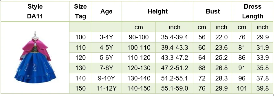Girls Princess Dress Kids Cosplay Costume Fancy Tulle Ball Gown Children Halloween Birthday Party Role Play Disguise Book Week