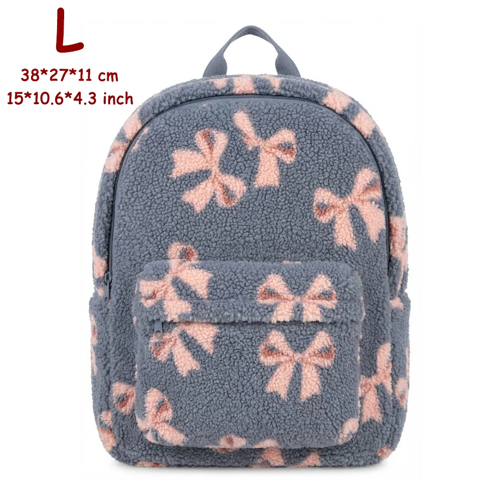 2026 KS Children Lamb Fleece Backpack Kid Outdoor Primary Schoolbag Baby Kindergarten Bags Boys Girls Gift Travel Bag Mommy Bags