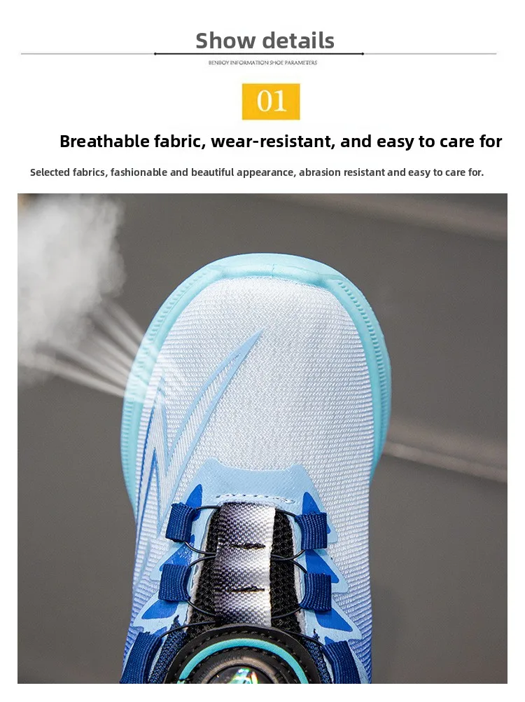 2026 Four Seasons Children's Fashion Sports Shoes Boys' Running Leisure Breathable Outdoor Kids Shoes Lightweight Sneakers Shoes