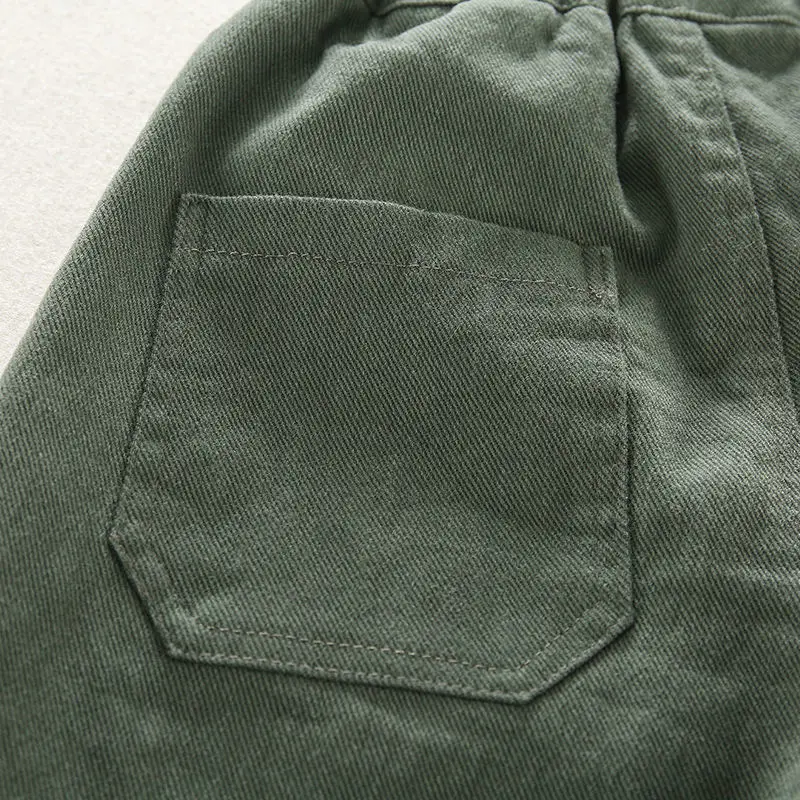 Korean Spring Autumn Infant Baby Boys Pants Cotton Solid Casual Harem Pants For Kids Boys Simple Toddler Boys Cargo Pants