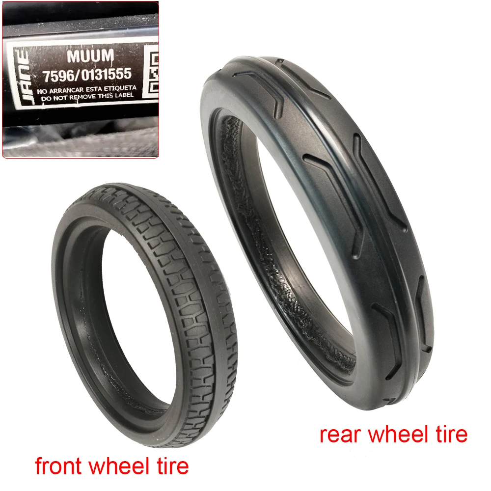Stroller Tire Each For Jane Muum Pushchair Front Or Back Wheel Tyre Cover PU Tubeless DIY Baby Buggy Replacement Accessories