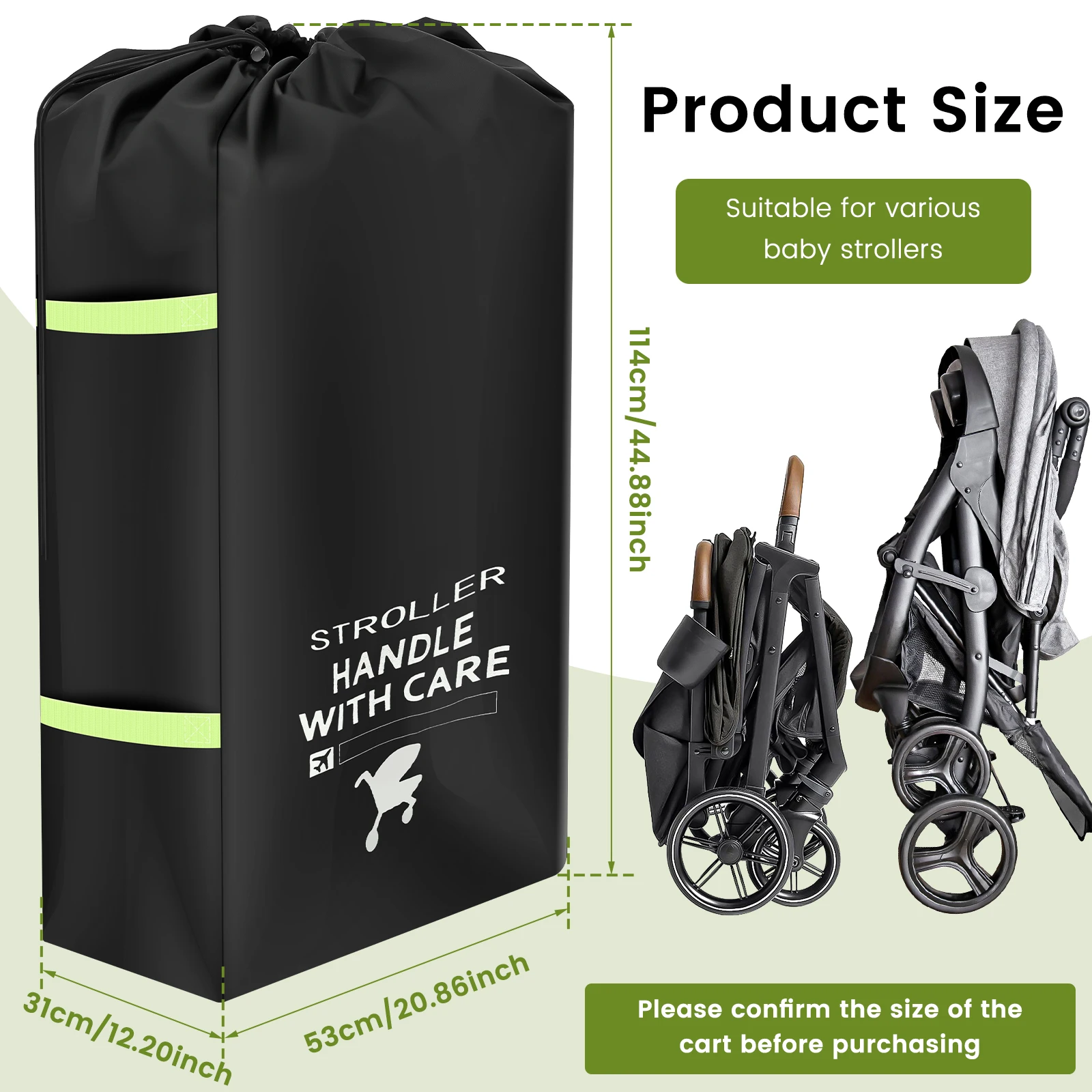 Stroller Storage Bag for Baby Airplane Road Trips Stroller Cover Travel Shipper Dust Bag Waterproof Carts Accessories
