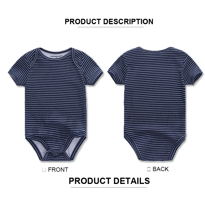 Kiddiezoom 5 Pcs/Lot Four Seasons Fashion Cartoon Short Sleeve Baby Boy Girl Bodysuits Soft 100%Cotton NewbornOnesies