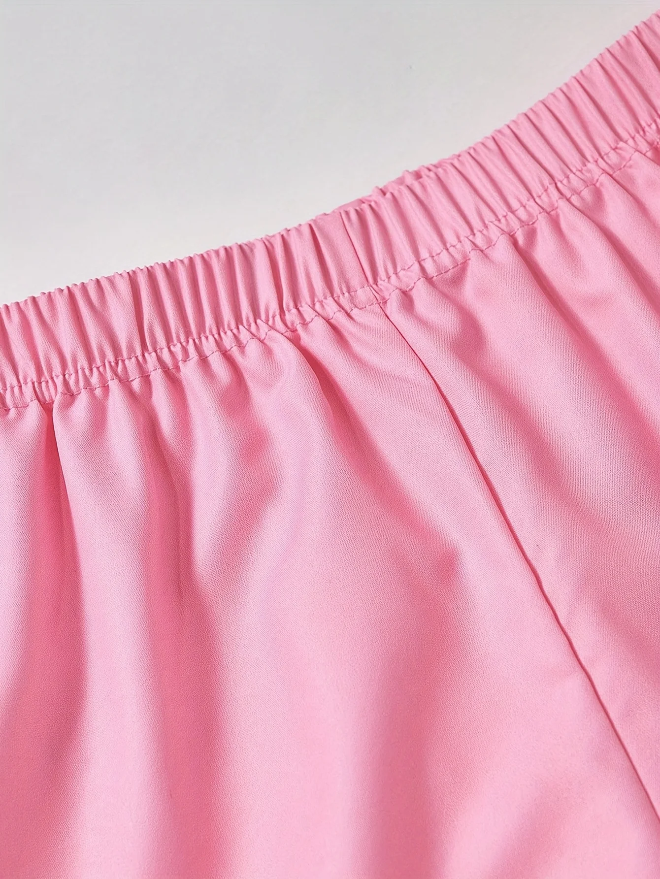 Girls' Casual Long Pants Set, Youth Girls' Letter-Print Short-Sleeve T-Shirt and Hot Pink Bow Wide-Leg Pants Casual Two-Piece Set Suitable for Children Aged 5-13, Suitable for Various Occasions