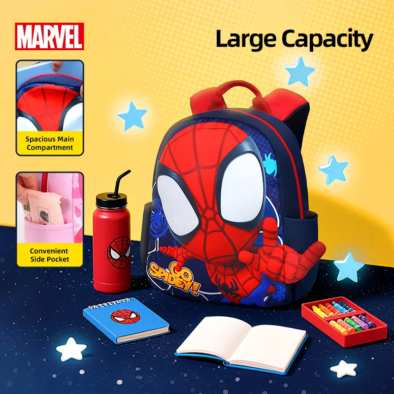 Disney Spider-Man Toddler Backpack for Boys and Girls Cute, Comfortable, Breathable, Ultra-Lightweight Waterproof Backpack