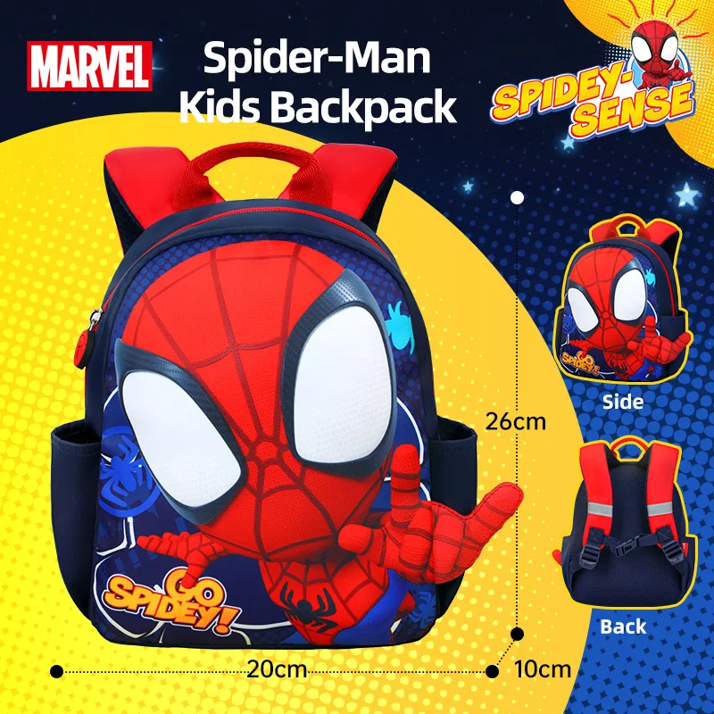 Disney Spider-Man Toddler Backpack for Boys and Girls Cute, Comfortable, Breathable, Ultra-Lightweight Waterproof Backpack