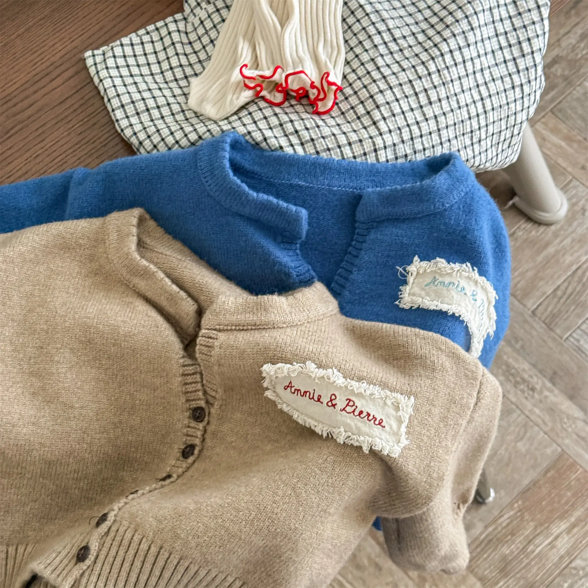 Girls Sweater 2026 Autumn New Children's Clothing Korean Style Girl Baby Fashion Loose Sweater Cardigan Casual Simple Daily