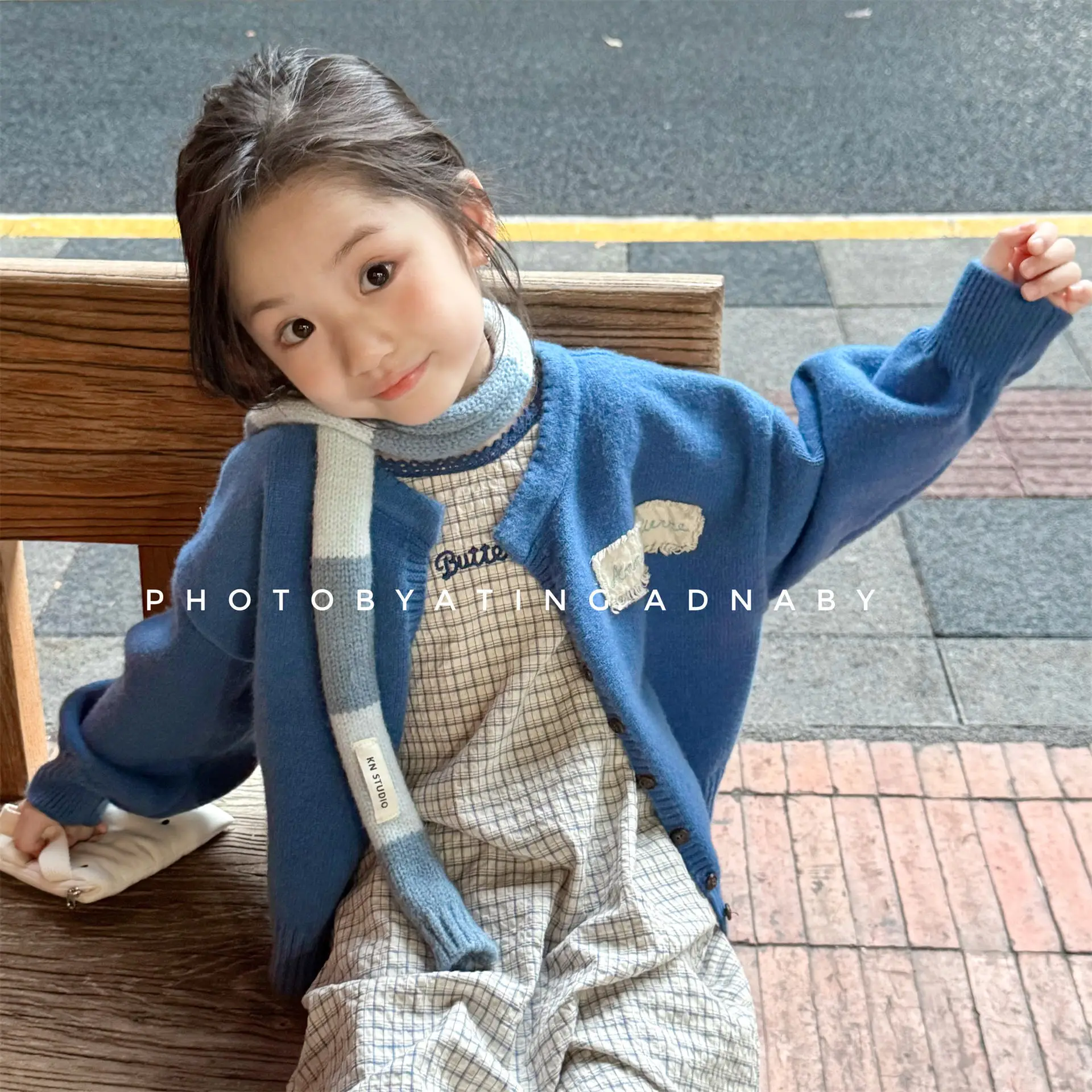 Girls Sweater 2026 Autumn New Children's Clothing Korean Style Girl Baby Fashion Loose Sweater Cardigan Casual Simple Daily