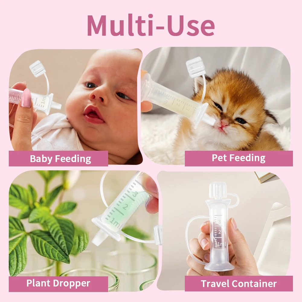 Colostrum Collector kit, 3ml/6pcs Breast Milk Collection Baby Feeding, Reusable, Heat & Freezer Resistant, BPA-Free