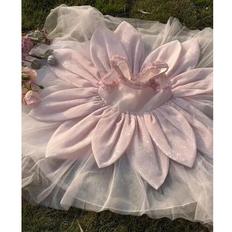 2025 New Girls' Tank Top Skirt Summer Children's Strap Skirt Baby Girls' Summer Dress Children's Princess Dress