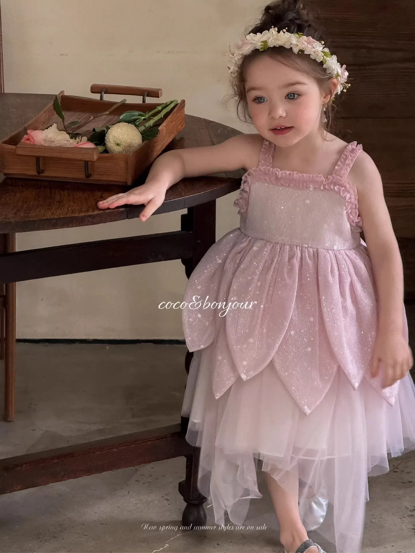 2025 New Girls' Tank Top Skirt Summer Children's Strap Skirt Baby Girls' Summer Dress Children's Princess Dress
