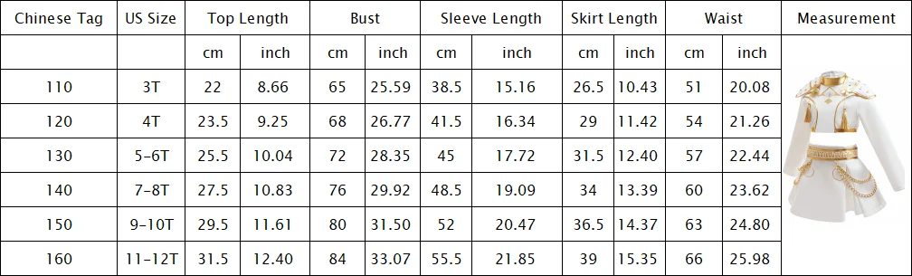 White Gold Girls 2 Piece Dance Costume Popular Korean Music Performance Clothing Kids Birthday Party Cosplay Singer Team Uniform