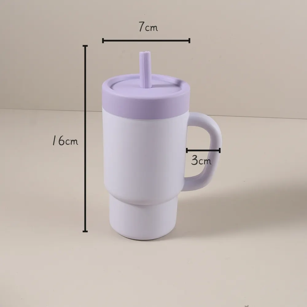 400ml Custom Name Silicone Straw Cup, Personalized Stainless Steel Water Bottle, Leakproof Sports Water Bottle for Kids Adults