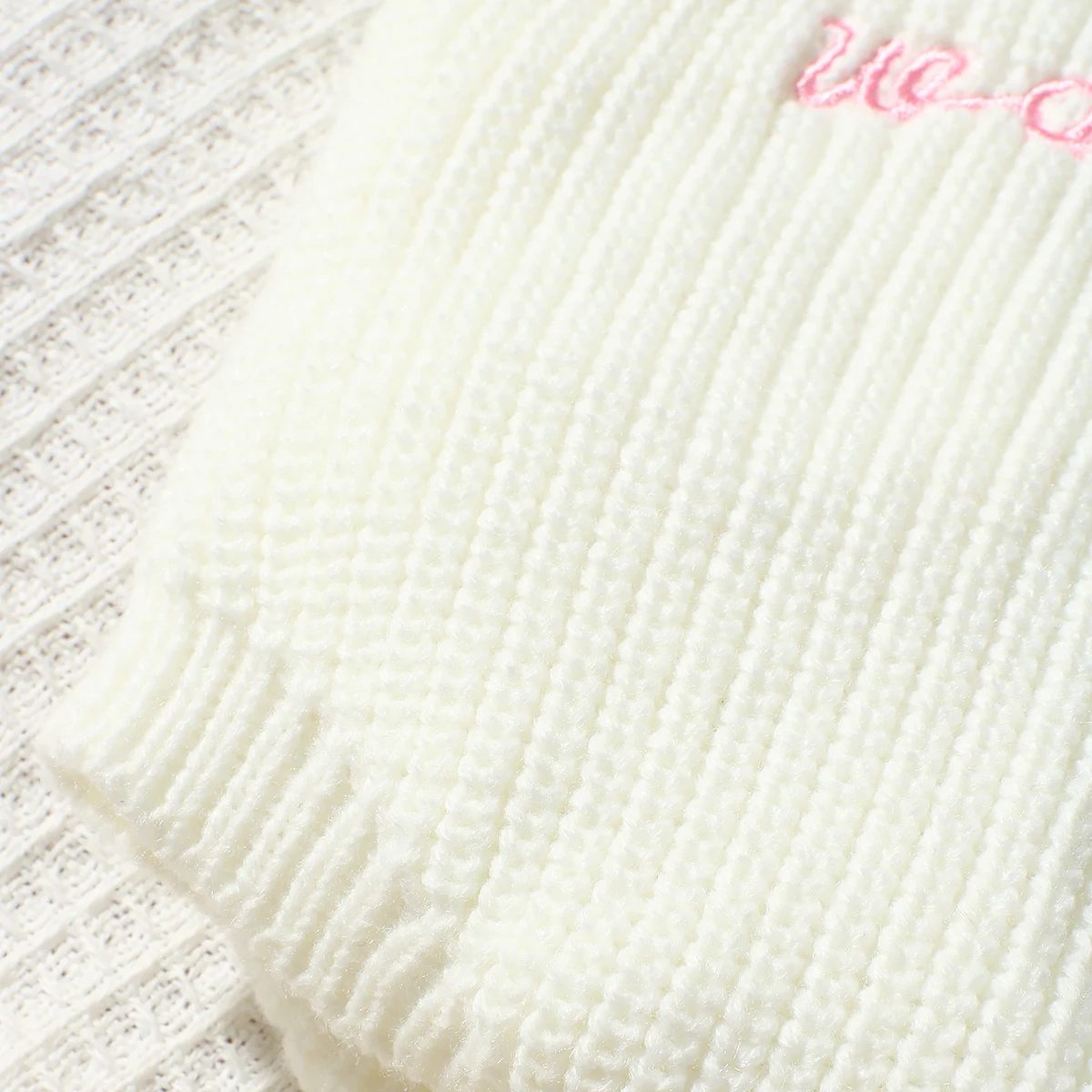 Ylsteed Hello World Knitting Newborn Photography Romper with Matching Pomp Hat Baby Boy Girl Sweater Outfits Photo Shooting-HD