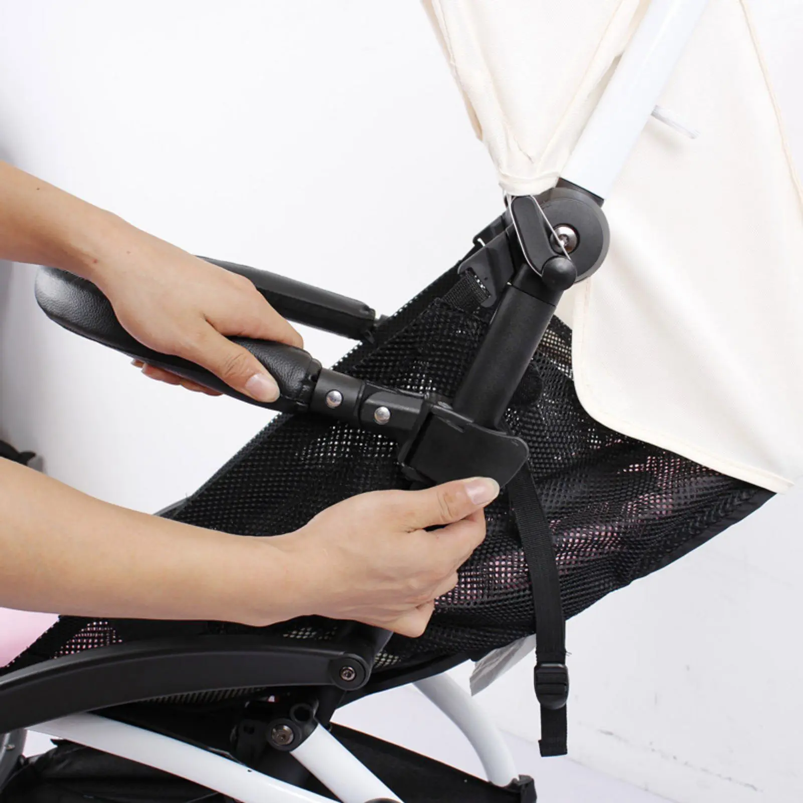 Baby Trolley Pushchair Armrest Handle Detachable Safe Armrest Baby Trolley Accessories Suitable for Bumper Bar Replacement