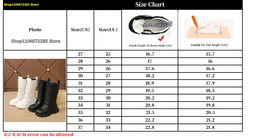Girls White Lace-Up Boots Booties Side Zipper Soft Bottom Leather Dress/School Riding Boot Kids Autumn/Winter Fashion Mid Boots