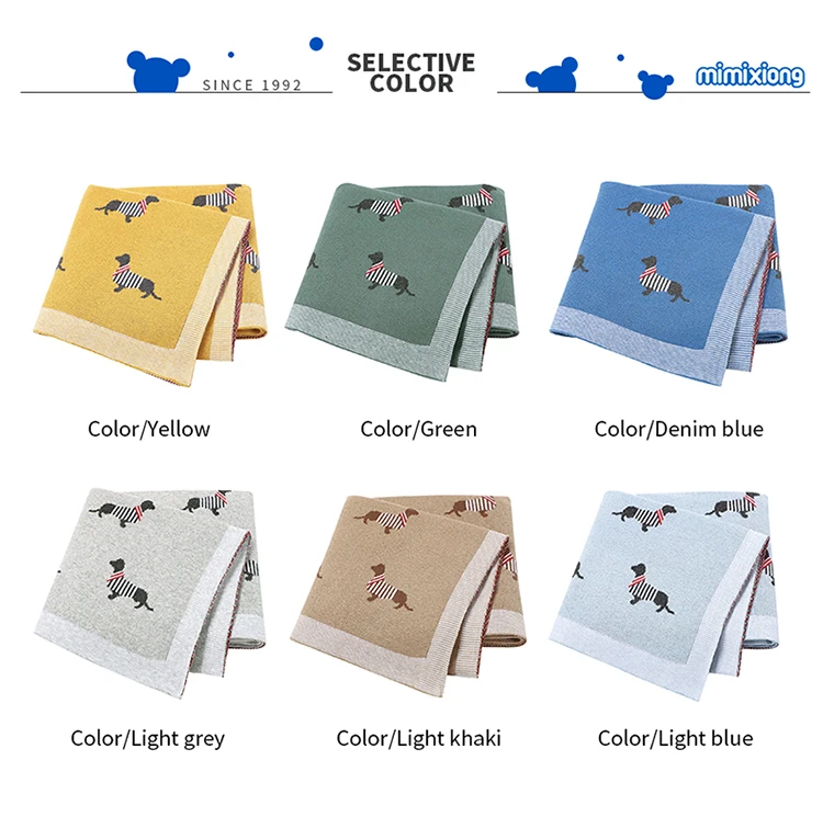 Baby Blankets Newborn Cartoon Swaddle Wrap Monthly Blankets 100%Cotton Knitted Toddler Infant Outdoor Playing Clip Mats 100*80cm