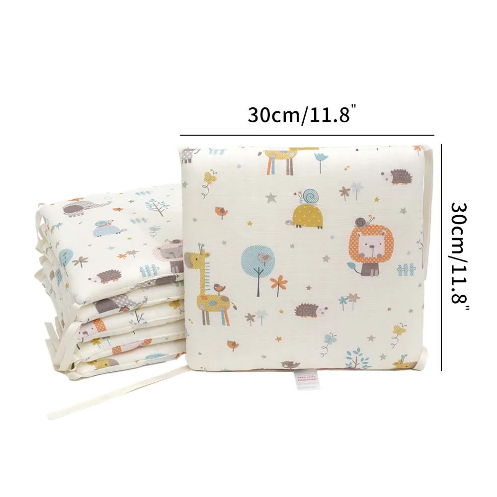 Baby Bed Bumper Newborn Bed Guardrail Anti-collision Removable Washable Baby Bed Safety Rails 6Pcs