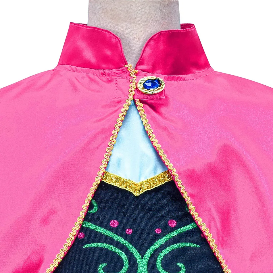 Girls Ice Fantasy Princess Mesh Ball Gown Kids Cosplay Dress for Halloween Carnival Birthday Theme Party Role Play Dress-Up