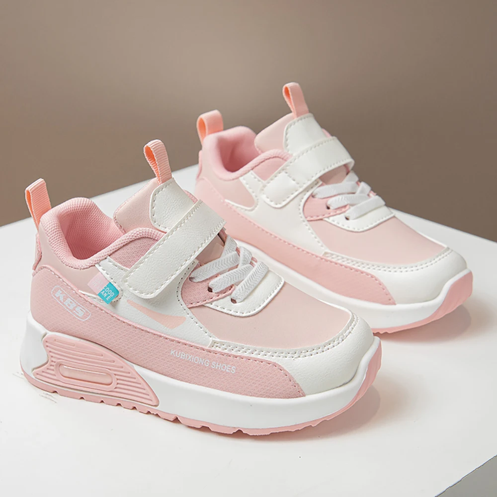 PU Leather Sport Shoes For Children 2025 Trend Fashion Kid's Sneakers Soft-soled Outdoor Boy's Girl's Running Shoes