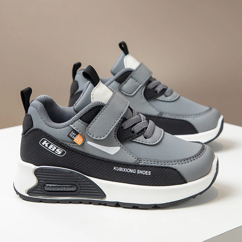 PU Leather Sport Shoes For Children 2025 Trend Fashion Kid's Sneakers Soft-soled Outdoor Boy's Girl's Running Shoes