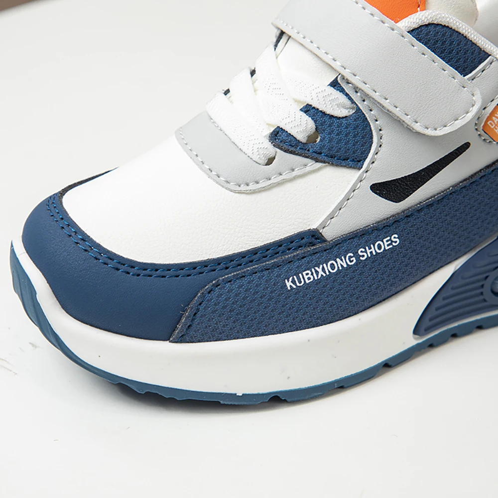 PU Leather Sport Shoes For Children 2025 Trend Fashion Kid's Sneakers Soft-soled Outdoor Boy's Girl's Running Shoes
