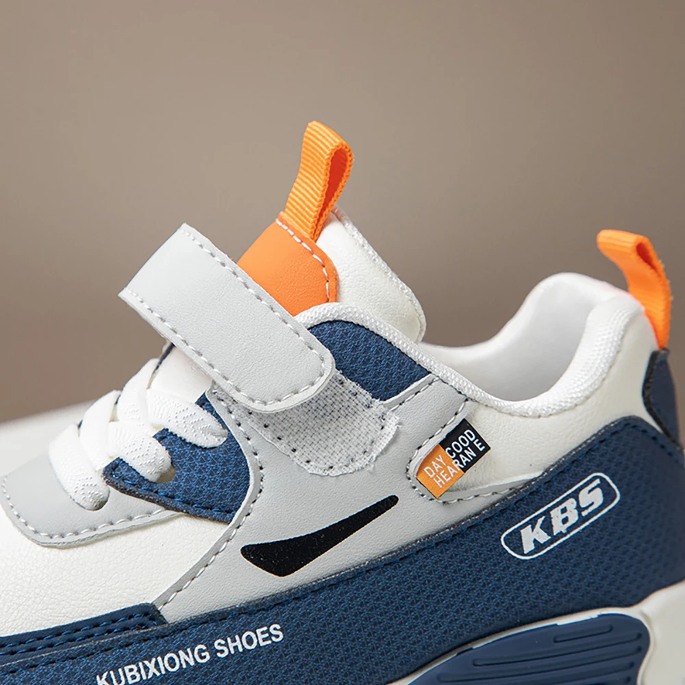 PU Leather Sport Shoes For Children 2025 Trend Fashion Kid's Sneakers Soft-soled Outdoor Boy's Girl's Running Shoes