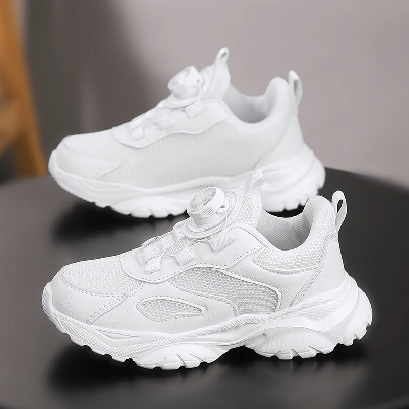 Children's Fashion Sports Shoes Breathable Student Black School Walking Shoes Anti-skid Boys& Girls Casual Running Sneaker