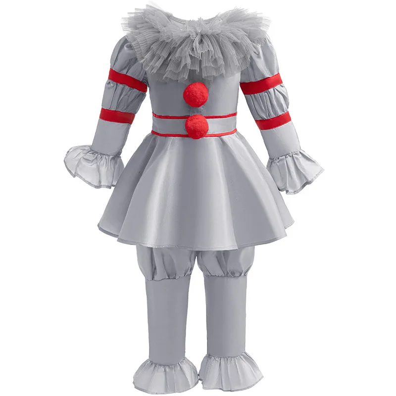 Boys Girls Cosplay Scary Clown Halloween Costume Kids Carnival Children Cosplay Party Dress Up Clothing