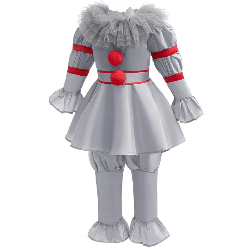Boys Girls Cosplay Scary Clown Halloween Costume Kids Carnival Children Cosplay Party Dress Up Clothing
