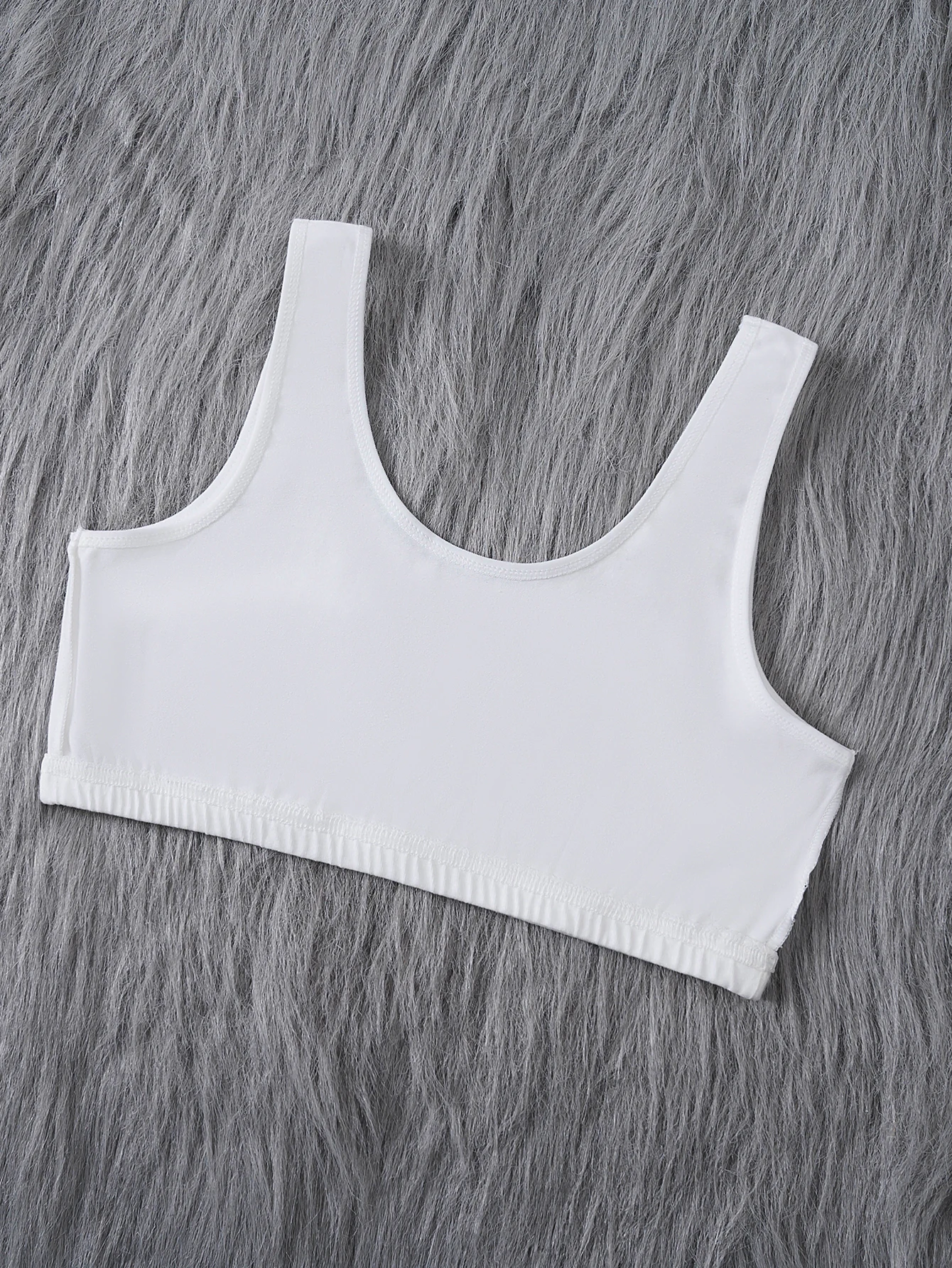 5 Pcs Girls' Bras, Multi-color Elastic Sports Bra Training Bras, No Padding, No Underwire Underwear, Comfortable Student