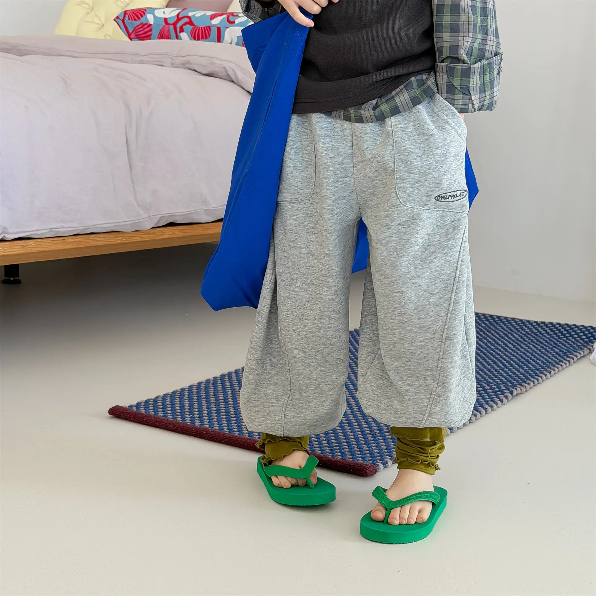2026 Spring New Children Loose Sweatpants For Boys Girls Letter Casual Pants Baby Cotton Trousers Fashion Kids Clothes