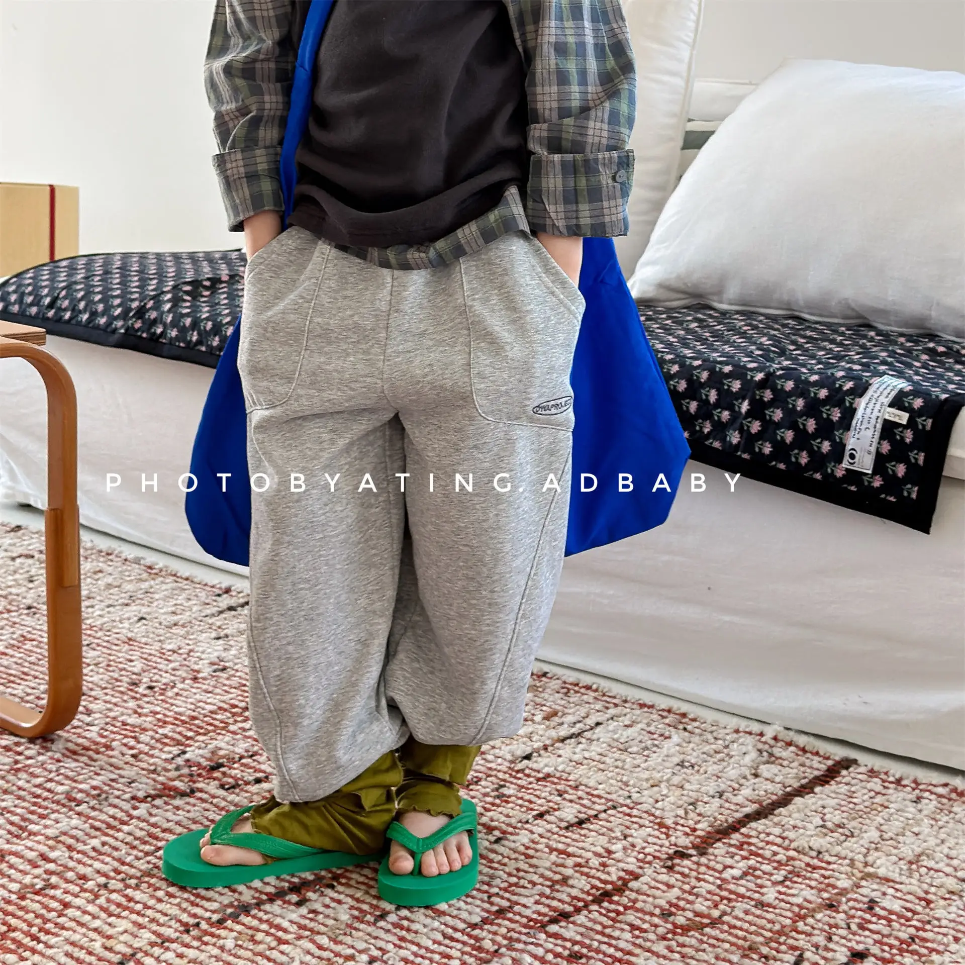 2026 Spring New Children Loose Sweatpants For Boys Girls Letter Casual Pants Baby Cotton Trousers Fashion Kids Clothes