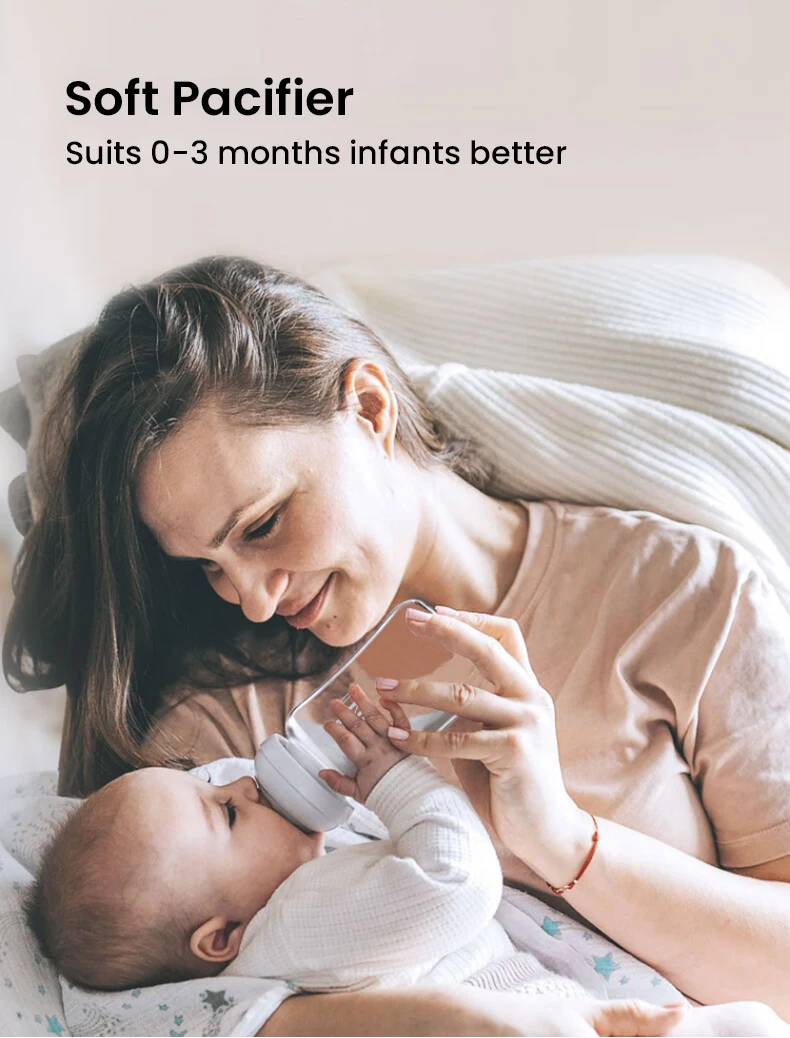 Philips Avent Glass Baby Bottle Silicone Nipple Wide Caliber for 0-1 Month Baby