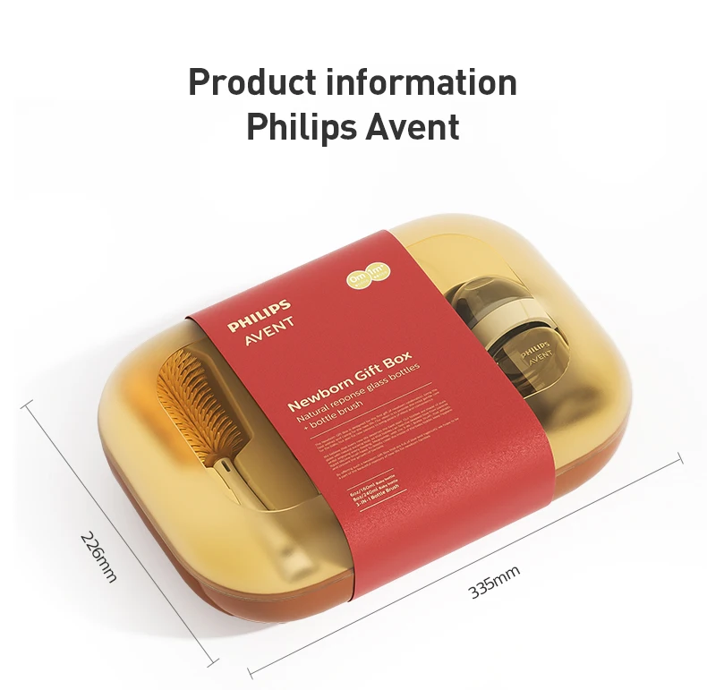 Philips Avent Glass Baby Bottle Silicone Nipple Wide Caliber for 0-1 Month Baby
