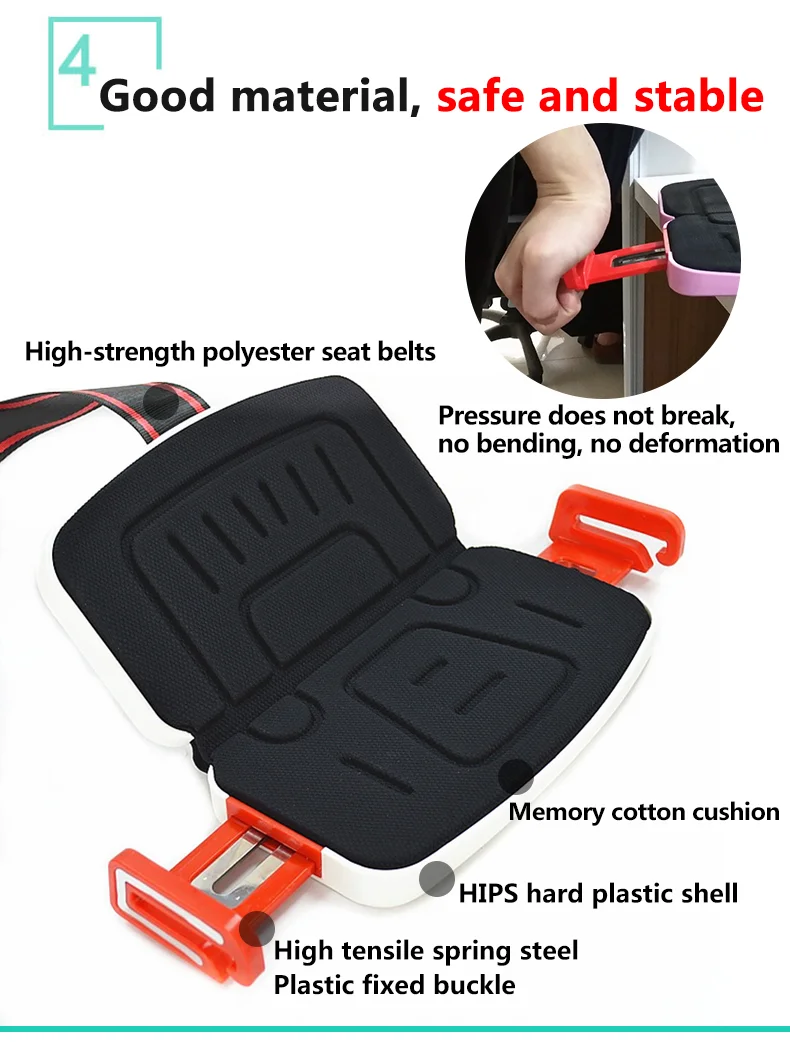 Ifold Portable Baby Car Seat Safety Cushion Travel Pocket Foldable Child Car Safety Seats Harness The Grab and Go Booster