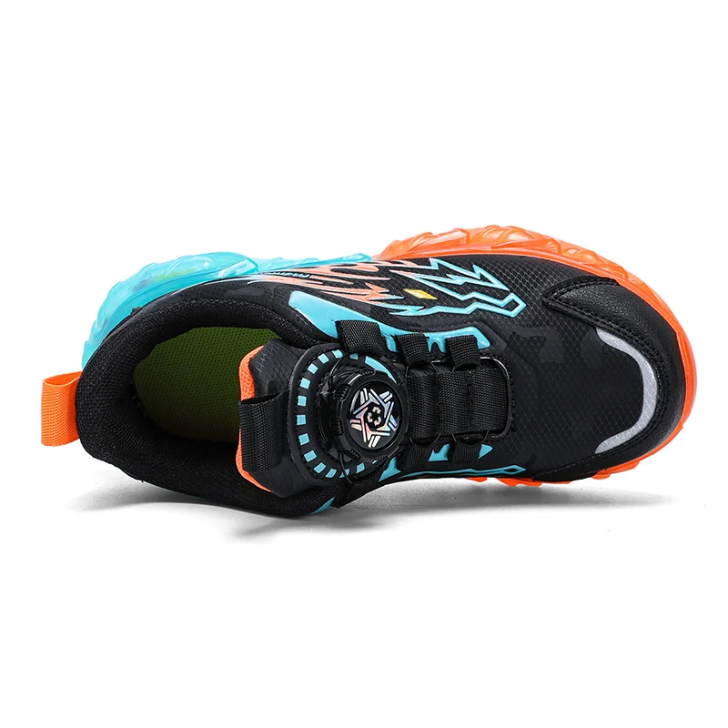 New Anti-skid Leather Kids Sneakers for Boys Running Walking Lightweight Casual Shoes With Fashion Dragon Pattern Size 28-39