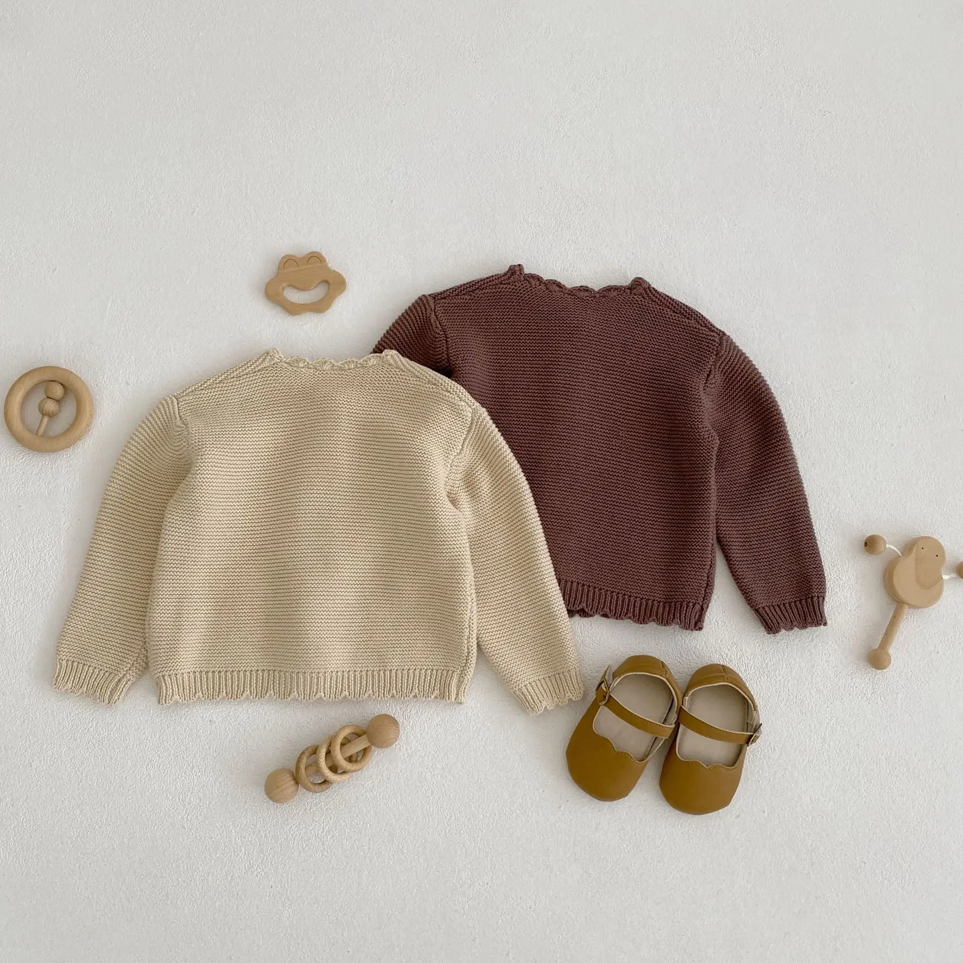 Autumn Baby Cardigan - Long Sleeve Knit Sweater Coat for Boys & Girls | Versatile O-Neck Jacket Winter Baby Girl Cardigan