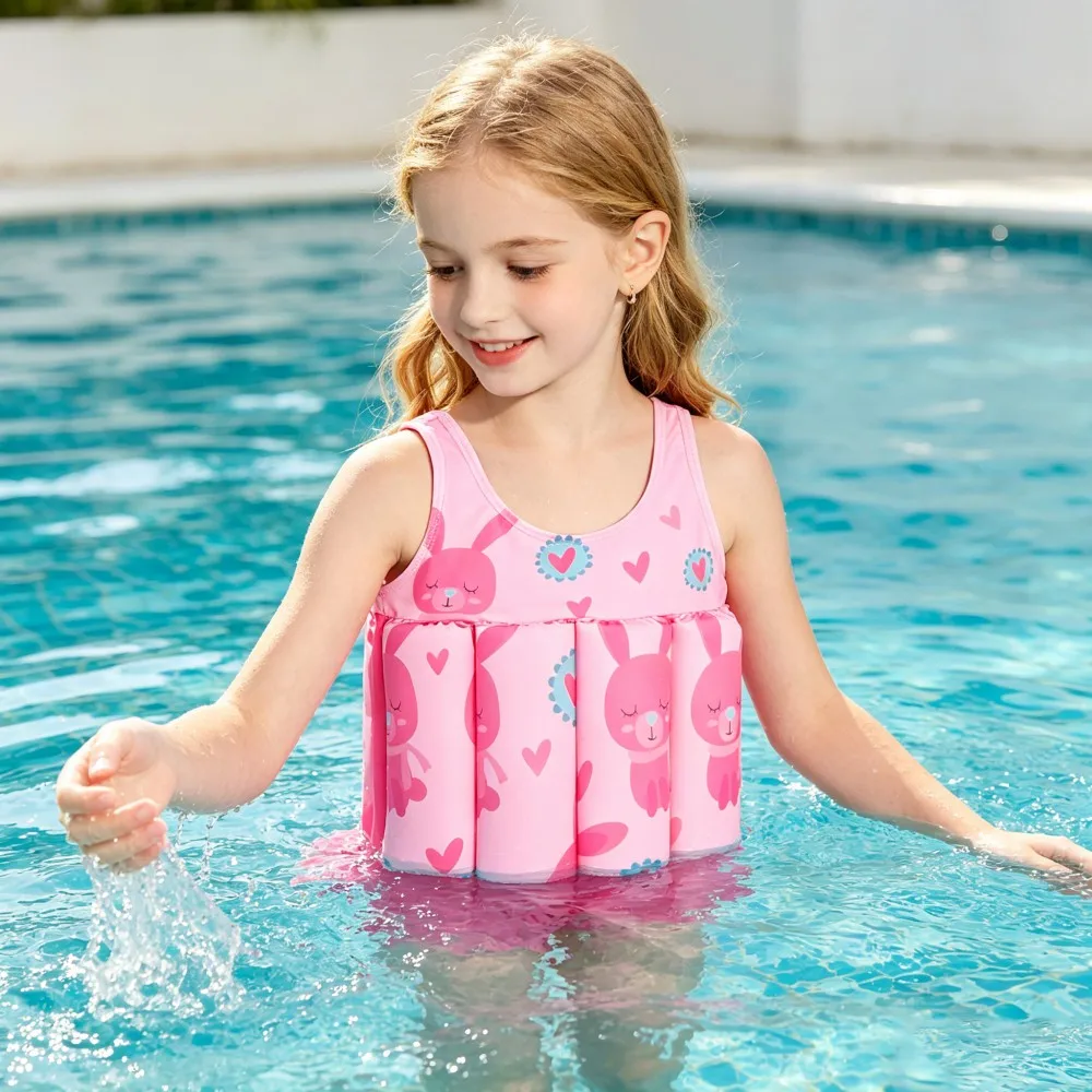 Buoyancy Swimsuit Kids One Piece Boys Girls Swimwear Suit Baby 1 2 3 4 5 Yrs Blue Space Dinosaur Children Swimming Training Vest