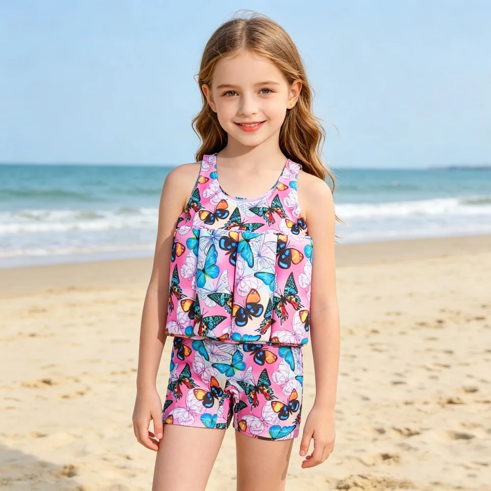Buoyancy Swimsuit Kids One Piece Boys Girls Swimwear Suit Baby 1 2 3 4 5 Yrs Blue Space Dinosaur Children Swimming Training Vest