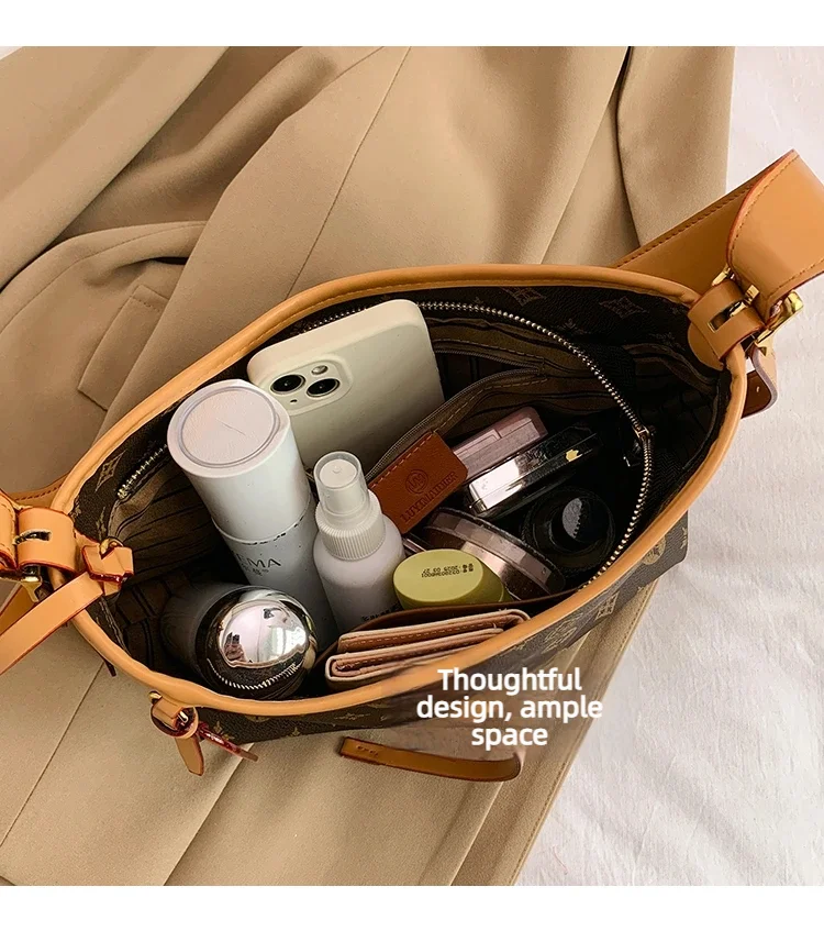 2026 lassic Luxury Leather Tote Bag For Women Designer Fashion Handbag Large Capacity Minimalist Diaper Bag