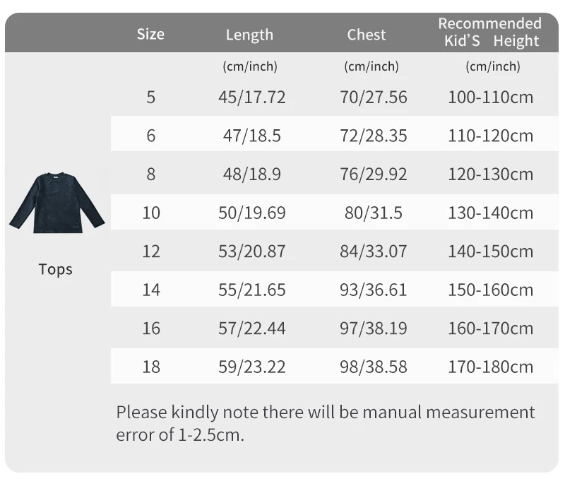 Kids Shirt Dark Navy Blue Boy and Girls Casual School Shirt Long Sleeves Top Round Neck Children Clothes Logo Embroidery