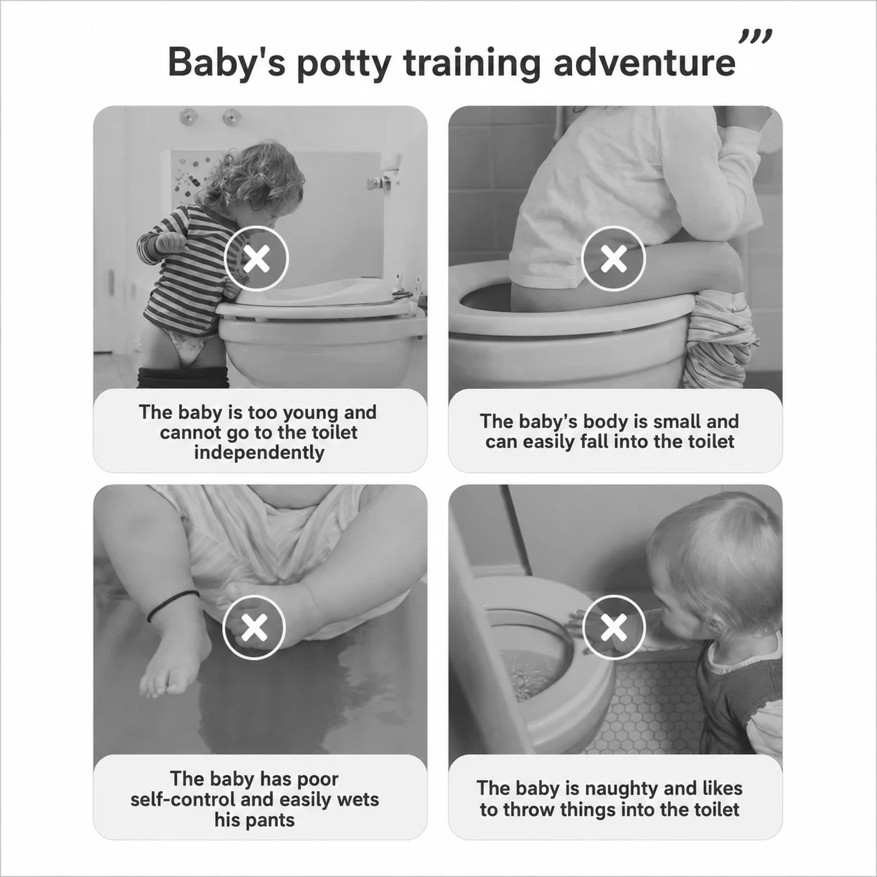 Portable Kids Toilet Potty Training Seat Folding Trainer Height Adjustable Wite Waterproof Cushioned Mat for Boys Girls Children