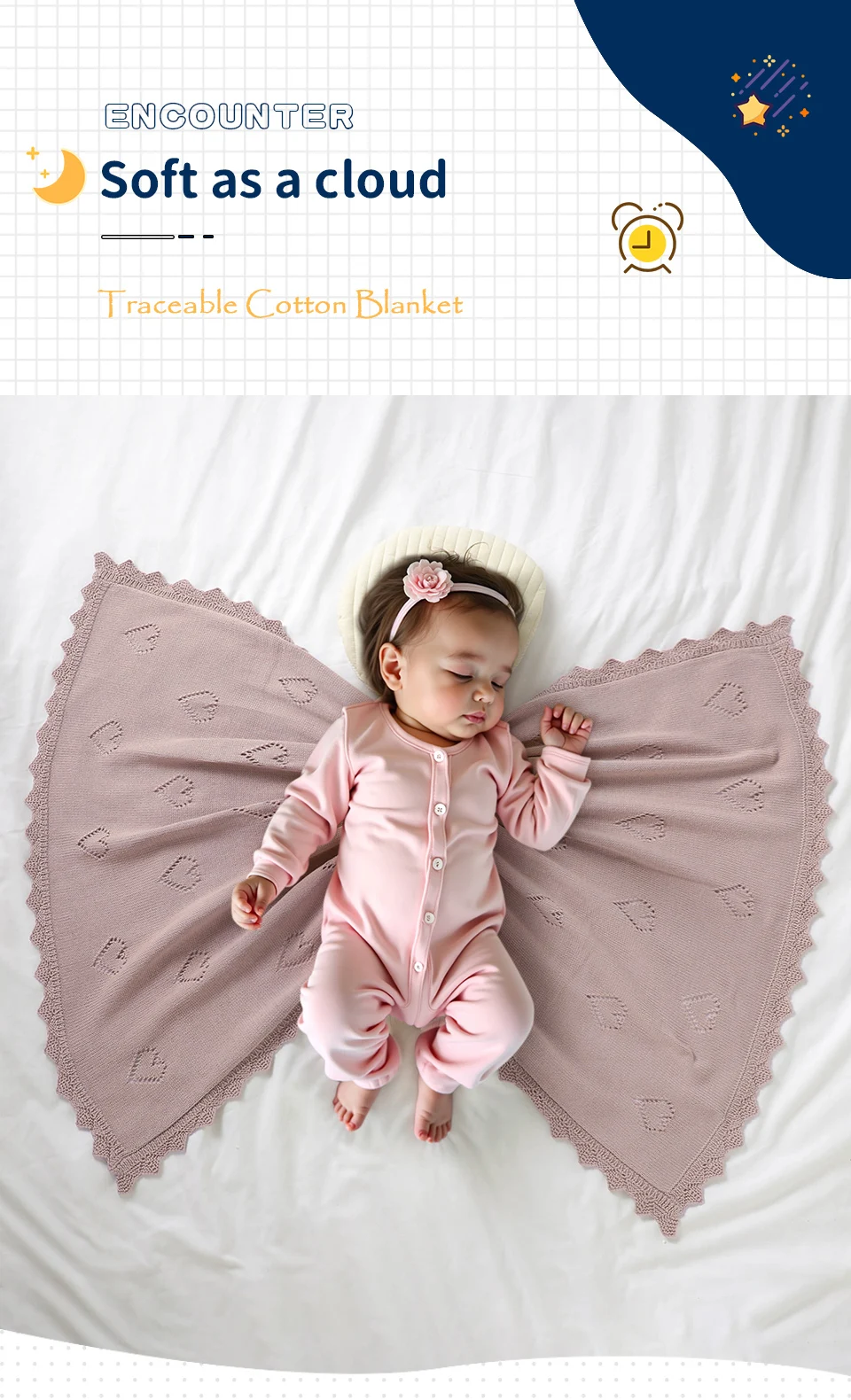 Baby Blanket Cotton 100*80cm Soft Knitted Newborn Boys Girls Stroller Swaddle Wrap Blanket Dual-Use Infant Crib Bedding Cellular